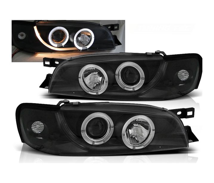 headlights subaru impreza (05.1993-10.2000) angel eyes black